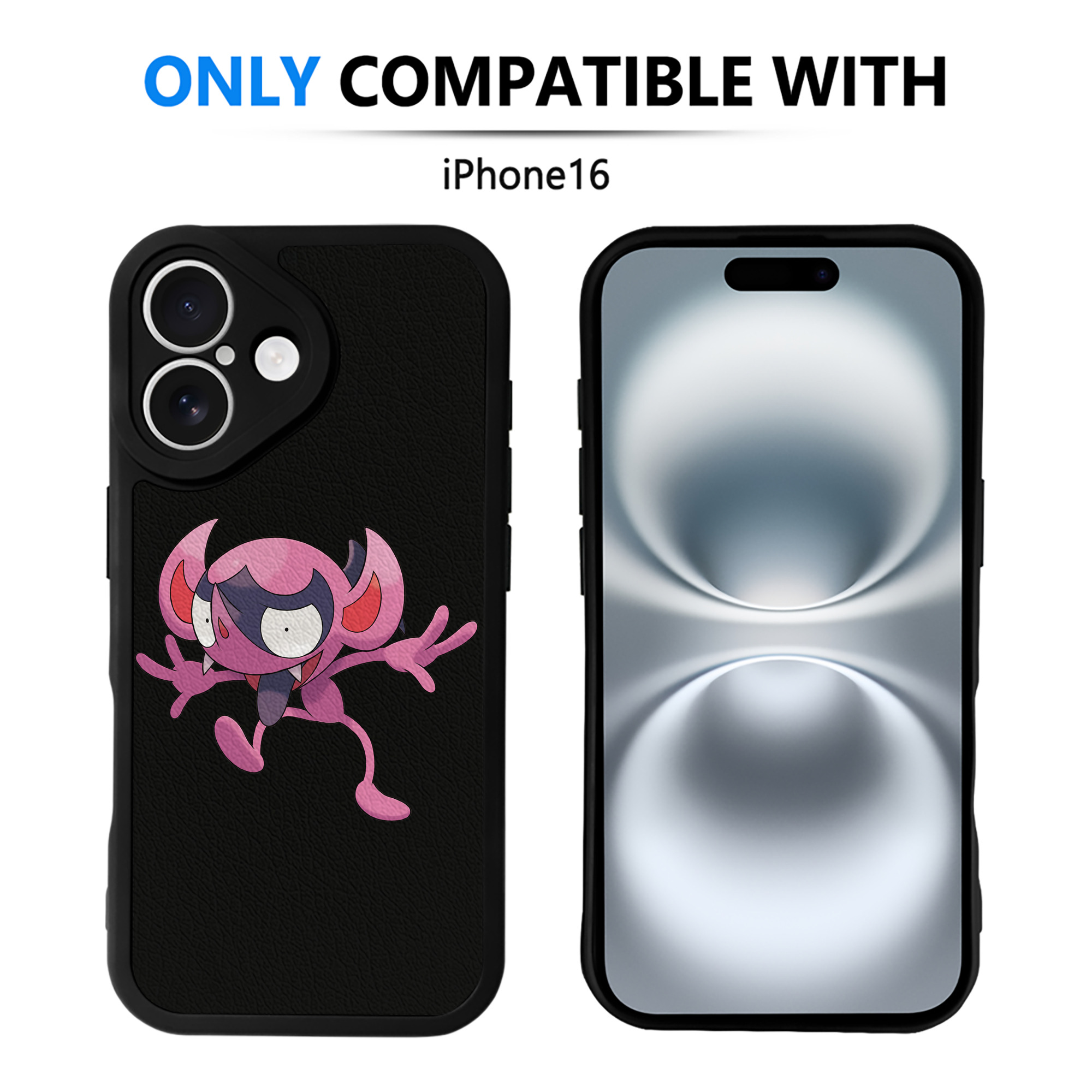 （画像用） ポケットモンスター Pokémon 【iPhone 16シリーズ対応】シリコンスマホケース（レザー調） 材質：シリコン